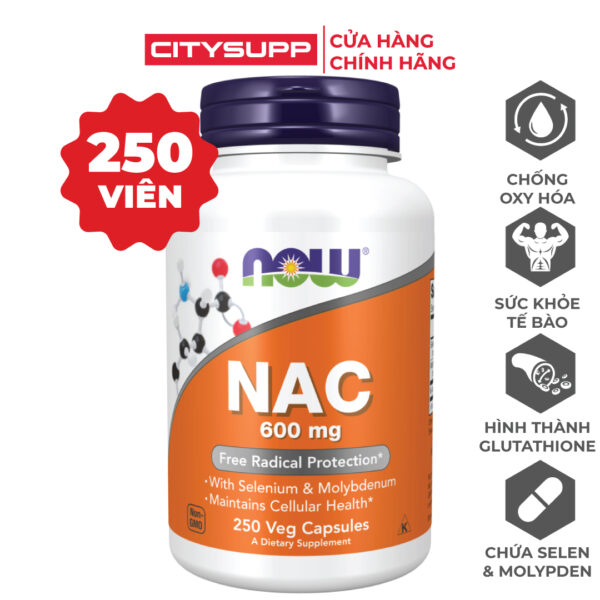 Viên Uống Giải Độc Gan Nac 600mg Now Foods 